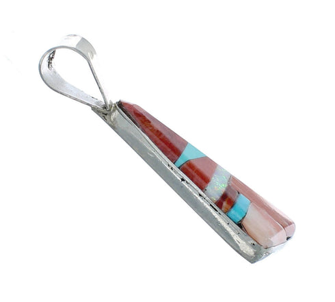Native American Multicolor Sterling Silver Pendant NX11576